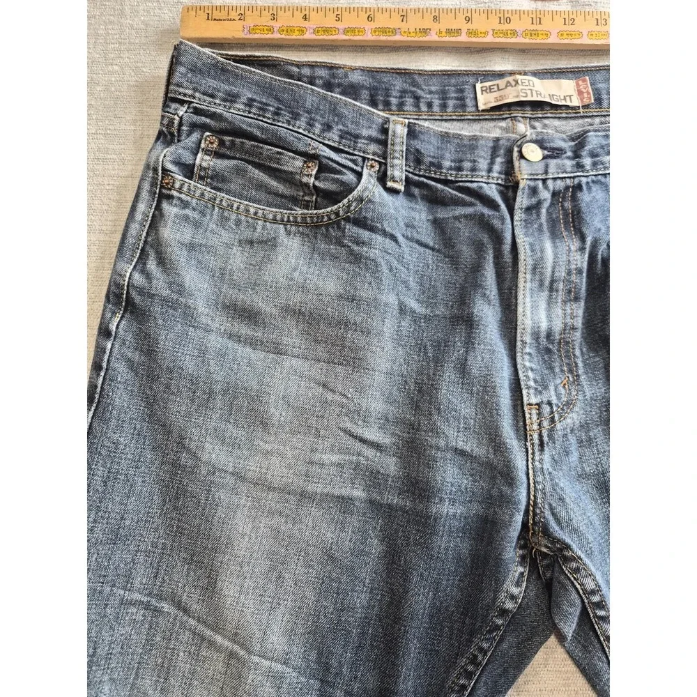 Levis 559 Jeans Mens 40x30 Blue Denim Cotton Relaxed Fit 5 Pockets Straight Leg